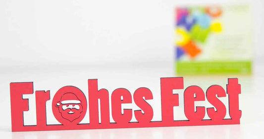 Frohes Fest Deko Schriftzug