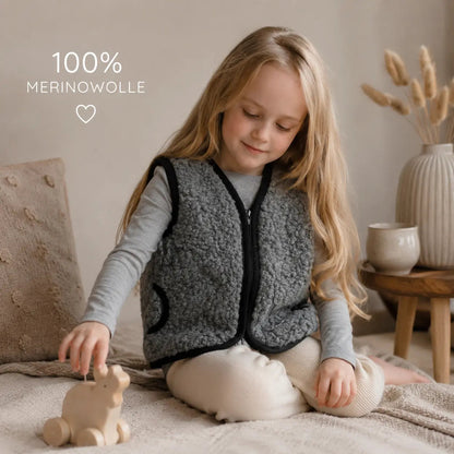 Kinderweste Merinowolle – weich, warm & hypoallergen