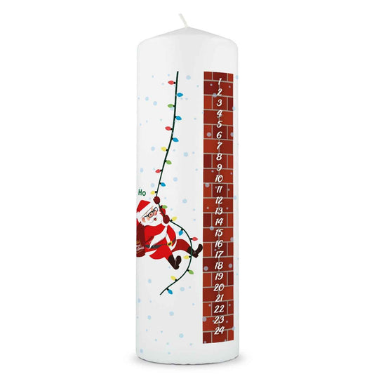 Große Kerze "Countdown" mit Namen & Wunschtext zu Weihnachten