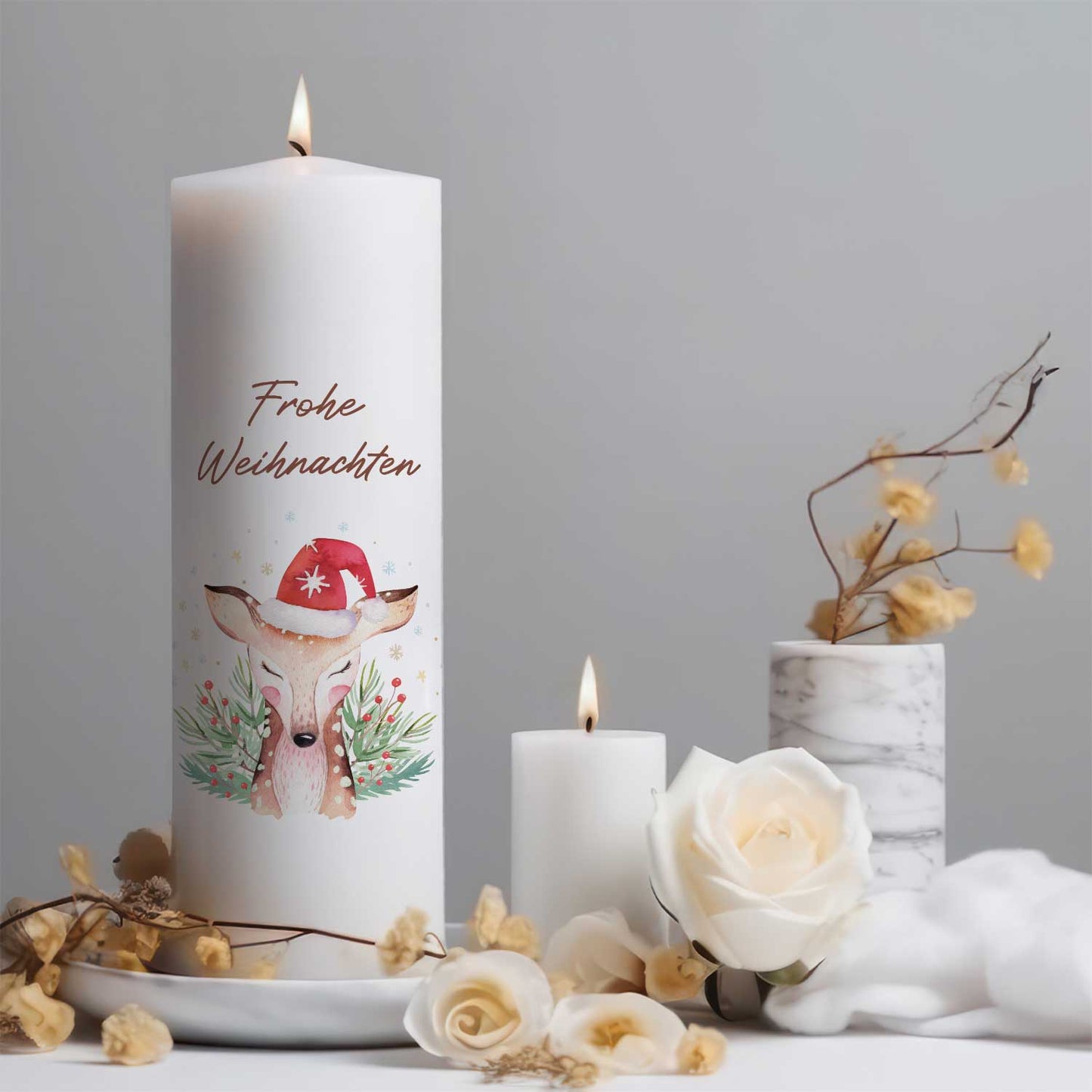 Weihnachtskerze "Reh"