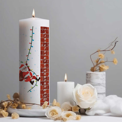 Große Kerze "Countdown" mit Namen & Wunschtext zu Weihnachten