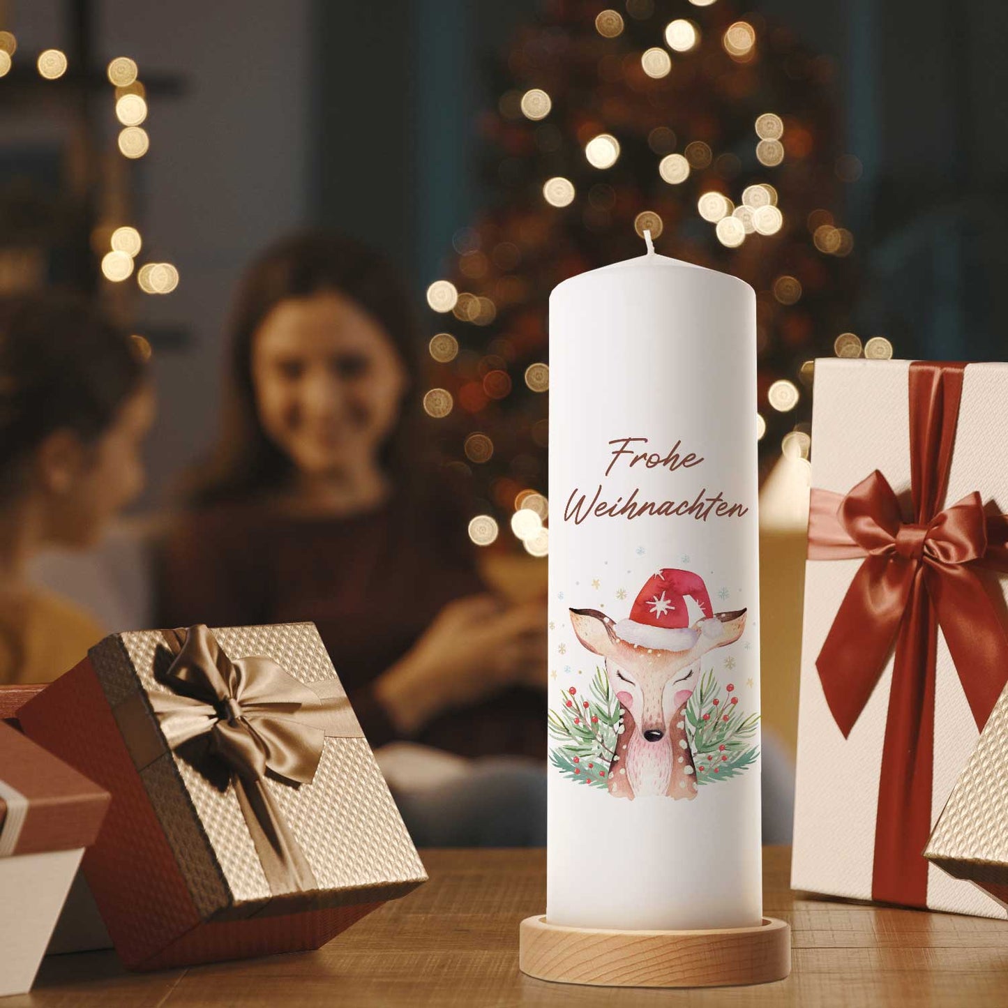 Weihnachtskerze "Reh"