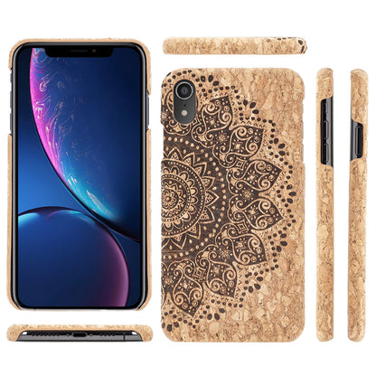 NALIA Kork Hülle kompatibel mit iPhone XR, Handyhülle Natur-Holz Look Handy-Tasche Cover Case, Dünn Ultra-Slim Hardcase Schutzhülle Etui, Backcover Bumper Handy-Tasche