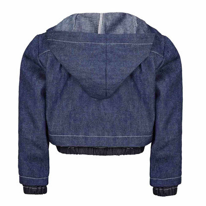Boys and Girls Denim Jacket with Hood-2