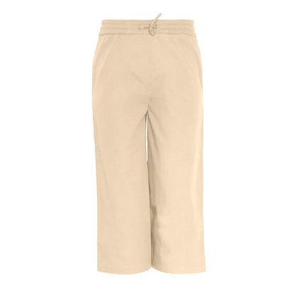 Beige Cotton Pants-0