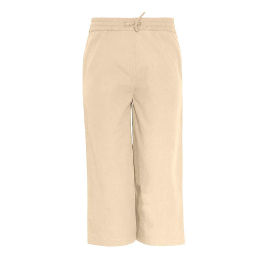 Beige Cotton Pants-0