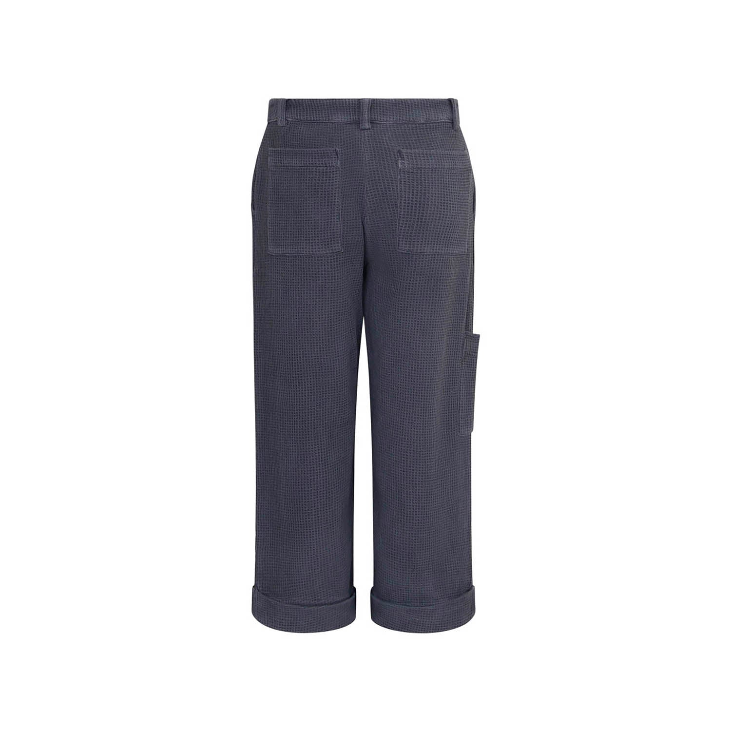 Grey Waffle Pants for Kids-4