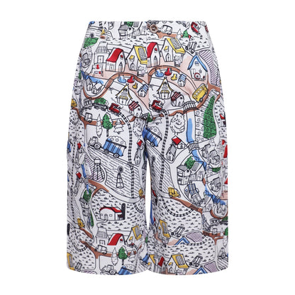 Village Print Boys Cargo Shorts-0