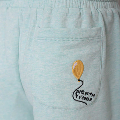 Mint Green Girls and Boys Sweat Shorts-1
