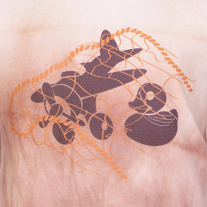 Artisanal T-Shirt Naturally Dyed with Organic Red Onion-2