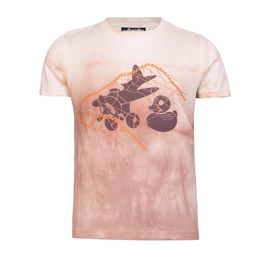 Artisanal T-Shirt Naturally Dyed with Organic Red Onion-0