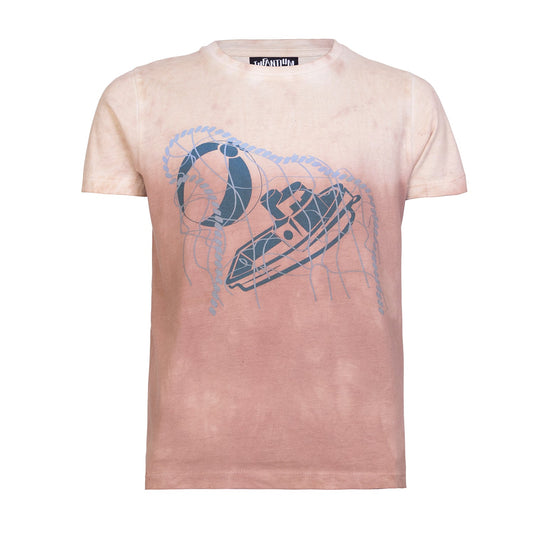 Artisanal T-Shirt Naturally Dyed with Organic Red Onion Peels-0