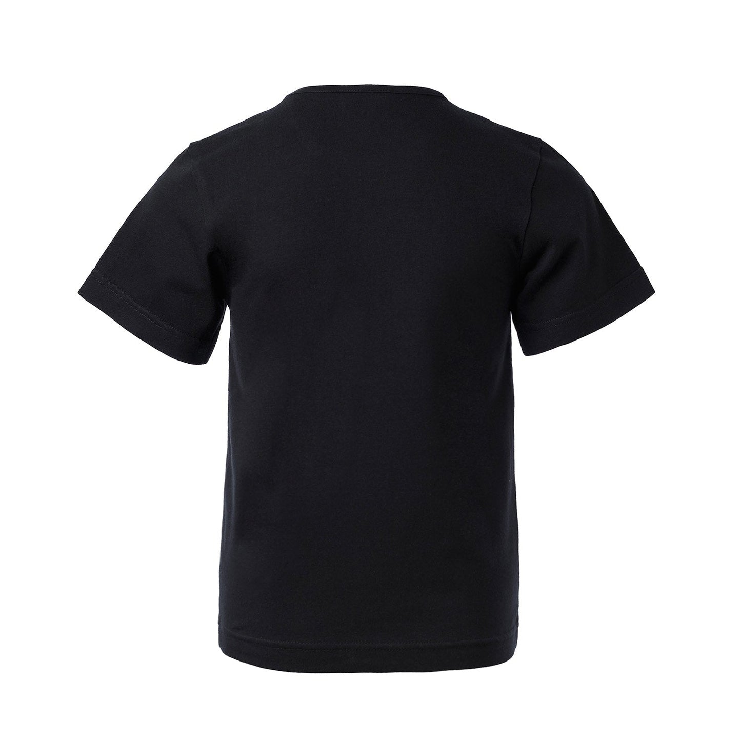 Short Sleeve Black T-Shirt with Tractor Print-1