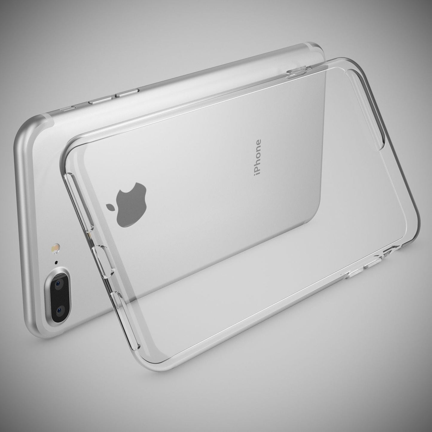 NALIA Transparente Silikonhülle für iPhone 7 Plus / 8 Plus – Anti-Gelb & Rutschfest – GLAZE (Handyhülle Kristallklar, Schlank & Stoßfest) – Marke aus Berlin
