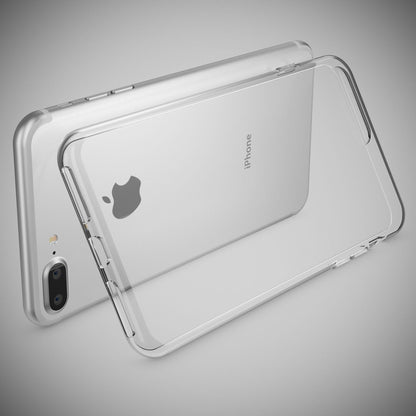 NALIA Transparente Silikonhülle für iPhone 7 Plus / 8 Plus – Anti-Gelb & Rutschfest – GLAZE (Handyhülle Kristallklar, Schlank & Stoßfest) – Marke aus Berlin