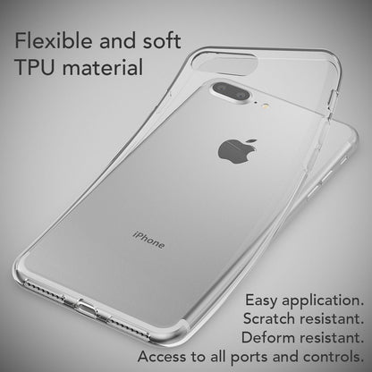 NALIA Handyhülle kompatibel mit iPhone 8 Plus / 7 Plus, Slim Silikon Motiv Handy-Case Crystal Schutz-Hülle Dünn Durchsichtig, Etui Back-Cover Schale Transparent Bumper