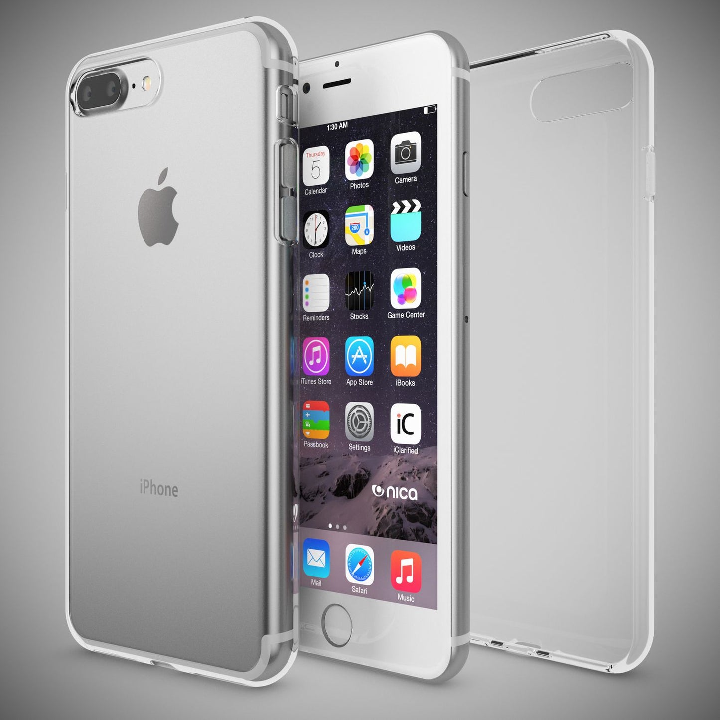 NALIA Transparente Silikonhülle für iPhone 7 Plus / 8 Plus – Anti-Gelb & Rutschfest – GLAZE (Handyhülle Kristallklar, Schlank & Stoßfest) – Marke aus Berlin