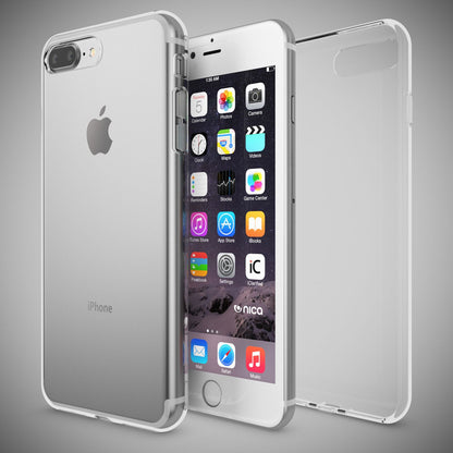 NALIA Transparente Silikonhülle für iPhone 7 Plus / 8 Plus – Anti-Gelb & Rutschfest – GLAZE (Handyhülle Kristallklar, Schlank & Stoßfest) – Marke aus Berlin
