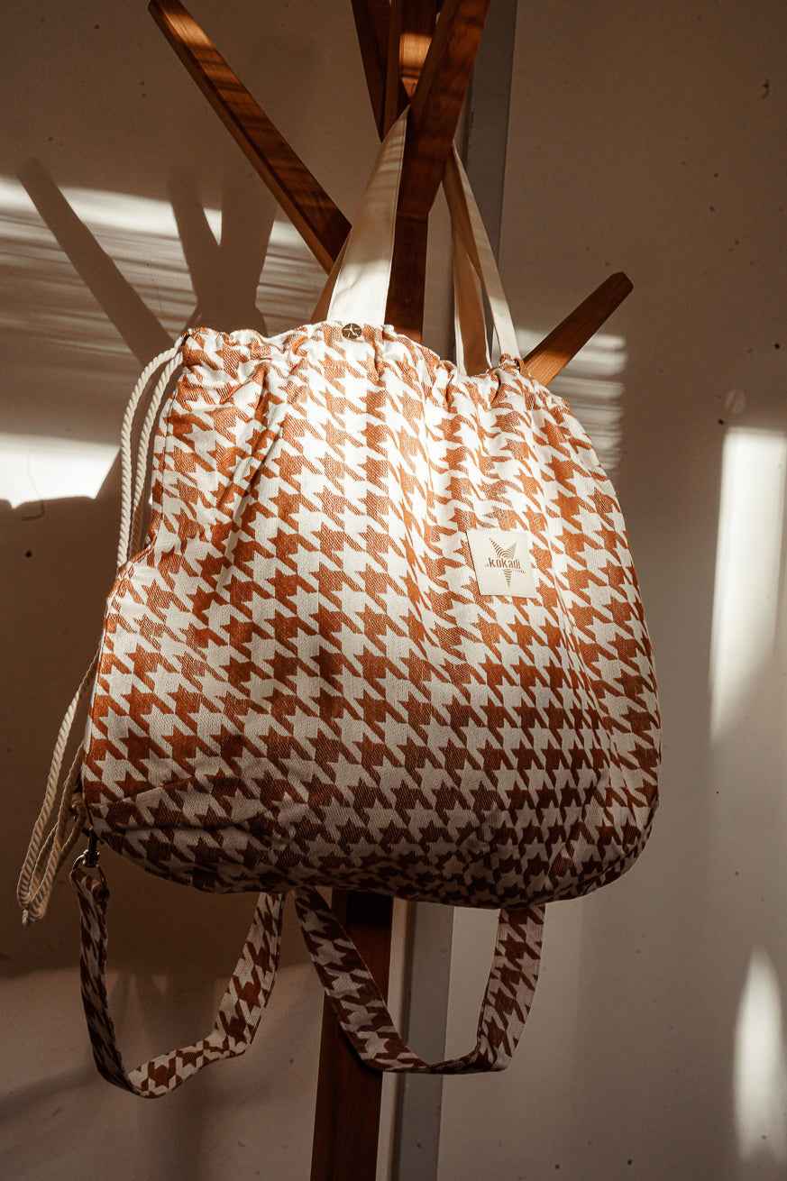 Mommy Bag Houndstooth Latte Macchiato