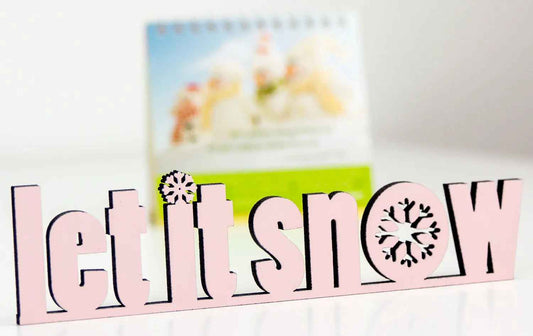 Leit it snow #2 Deko Schriftzug