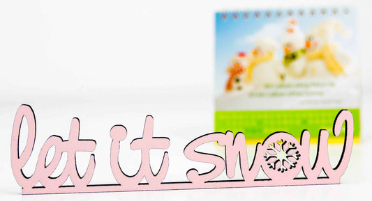 Leit it snow Deko Schriftzug