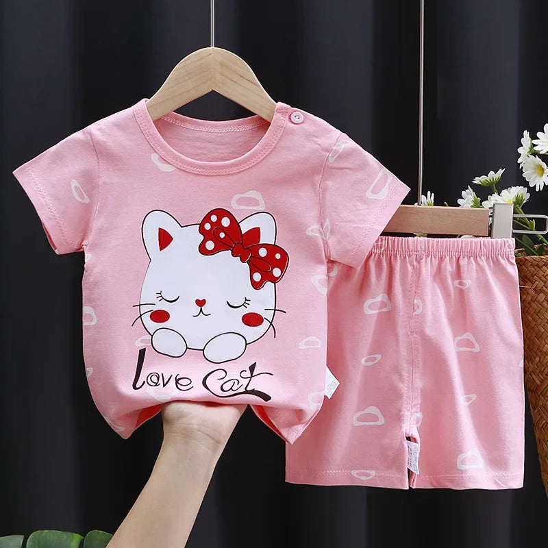 Disney Kleidung Set Cartoon Minnie Kurzarm Baumwolle - Meloni2