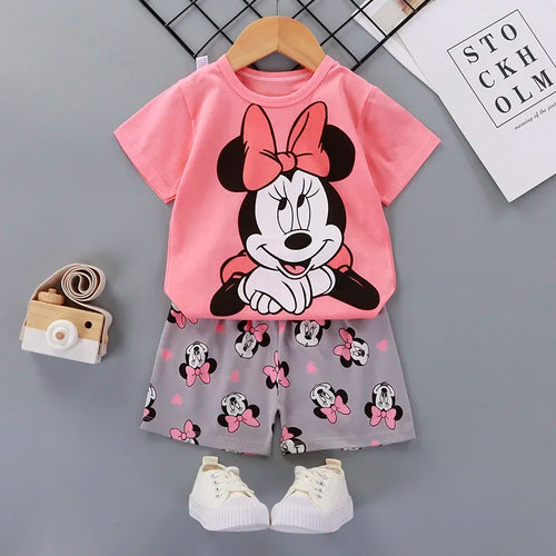 Disney Kleidung Set Cartoon Minnie Kurzarm Baumwolle - Meloni2