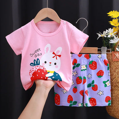 Disney Kleidung Set Cartoon Minnie Kurzarm Baumwolle - Meloni2