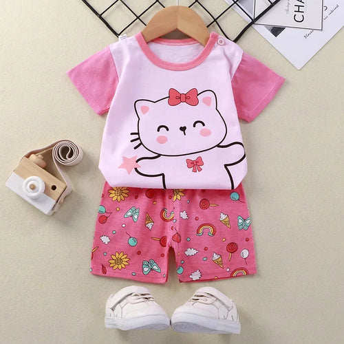 Disney Kleidung Set Cartoon Minnie Kurzarm Baumwolle - Meloni2