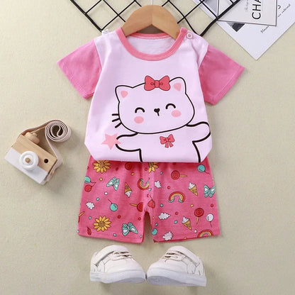 Disney Kleidung Set Cartoon Minnie Kurzarm Baumwolle - Meloni2