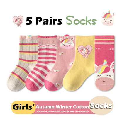 Mädchen Socken für den Frühling 5 Paar - Meloni2