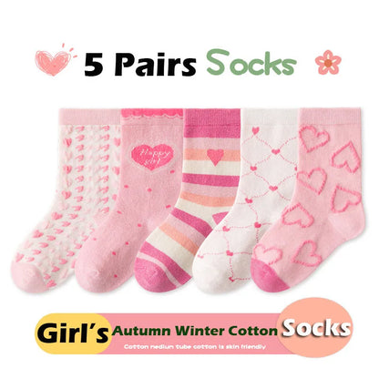 Mädchen Socken für den Frühling 5 Paar - Meloni2