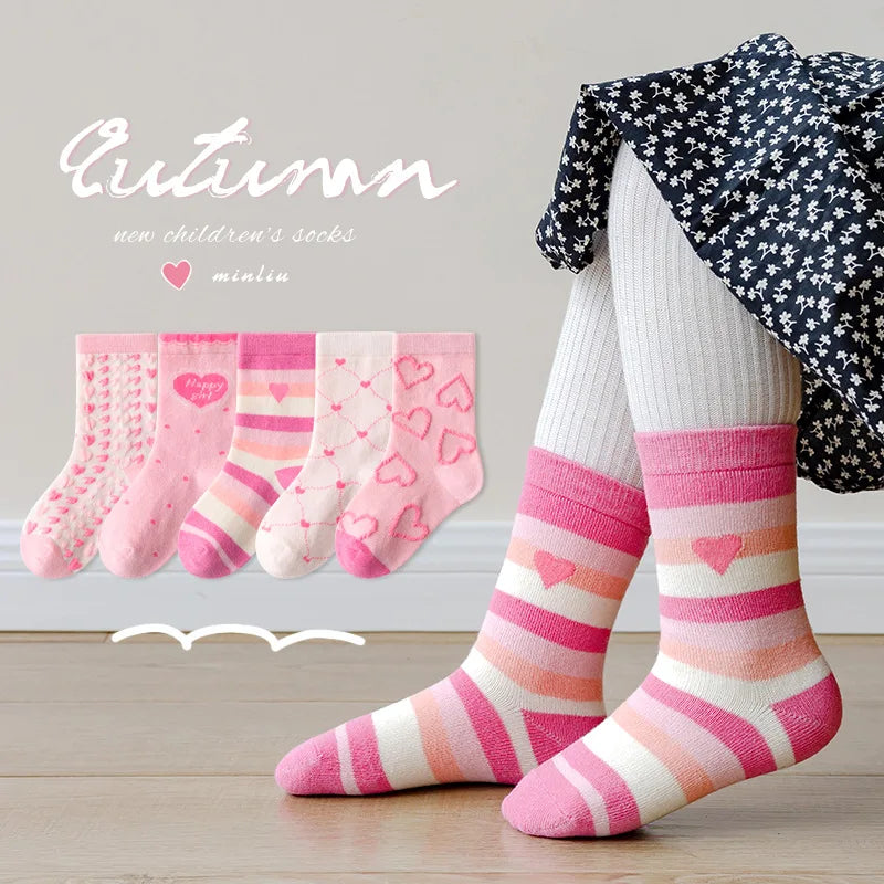 Mädchen Socken für den Frühling 5 Paar - Meloni2