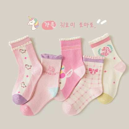 Mädchen Socken für den Frühling 5 Paar - Meloni2