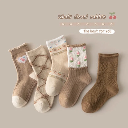 Mädchen Socken für den Frühling 5 Paar - Meloni2
