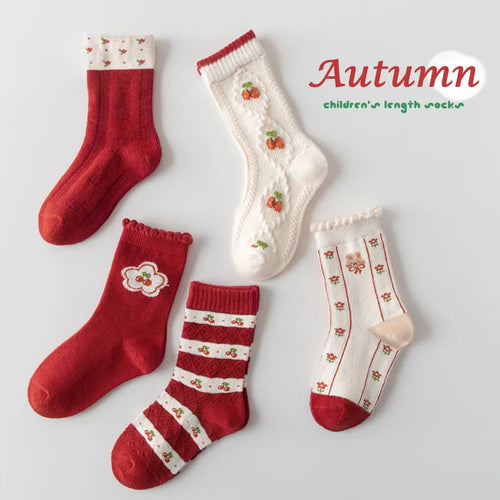 Mädchen Socken für den Frühling 5 Paar - Meloni2