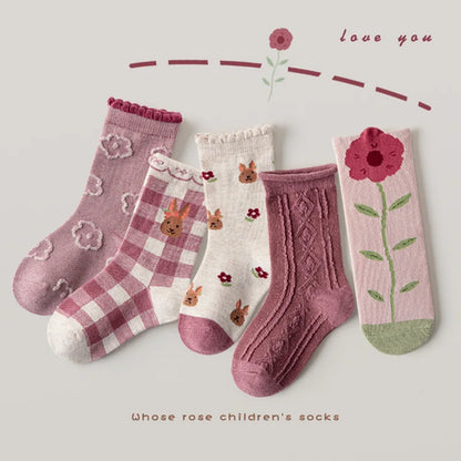 Mädchen Socken für den Frühling 5 Paar - Meloni2