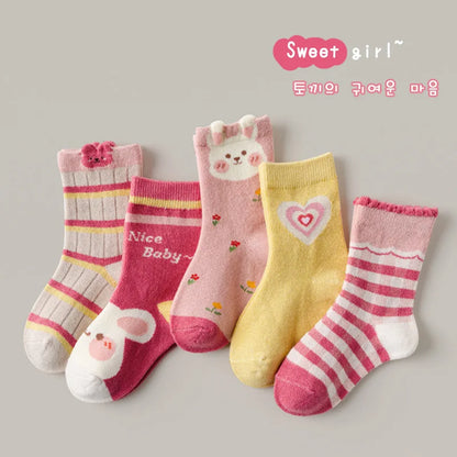 Mädchen Socken für den Frühling 5 Paar - Meloni2