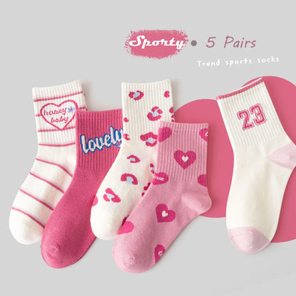 Mädchen Socken für den Frühling 5 Paar - Meloni2