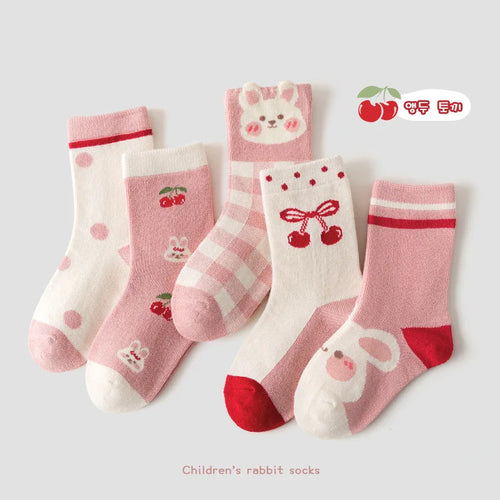 Mädchen Socken für den Frühling 5 Paar - Meloni2