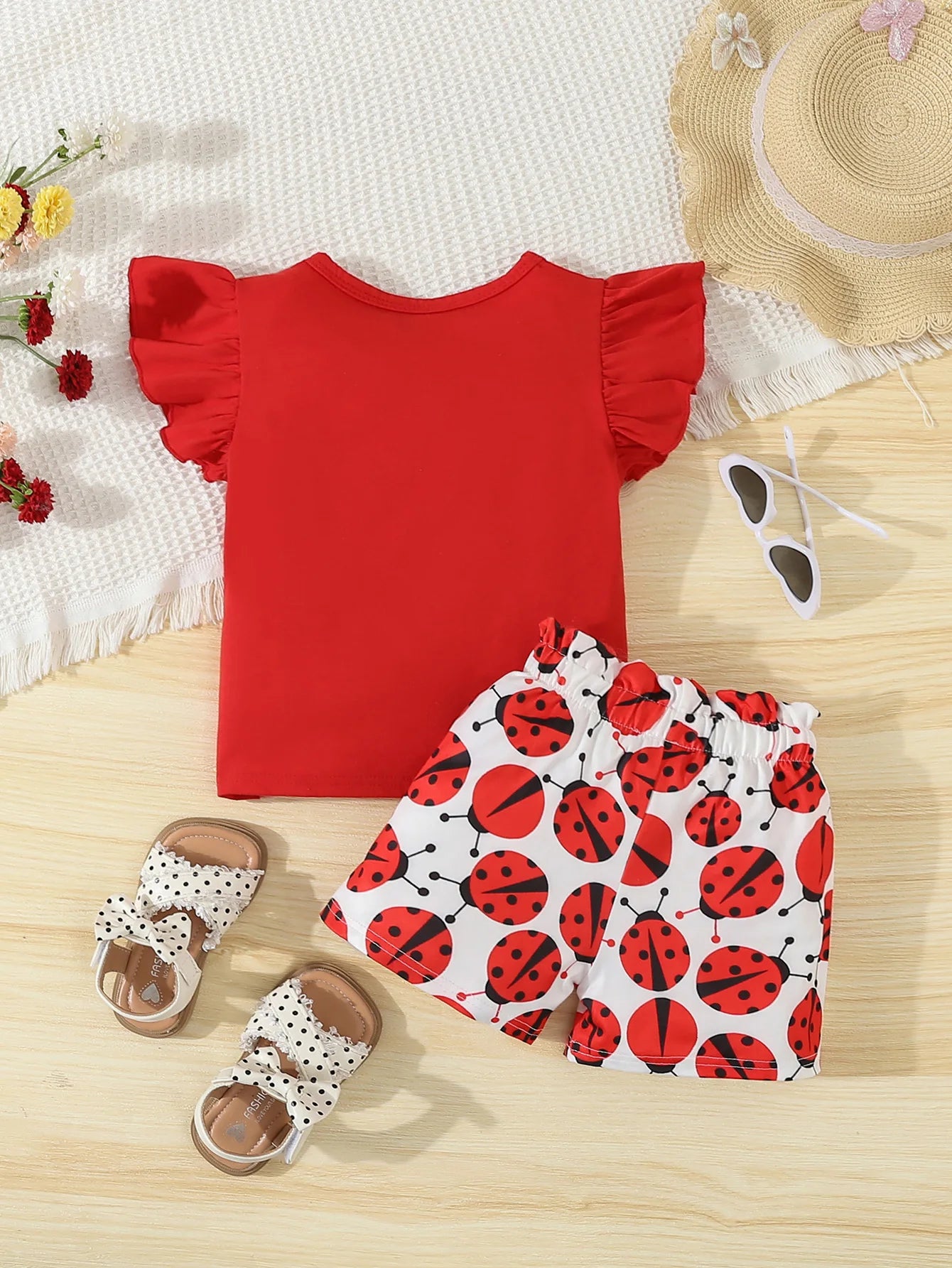 Marienkäfer Outfit 2-teiliges Set für Mädchen - Meloni2