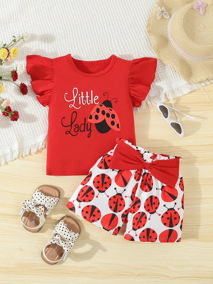 Marienkäfer Outfit 2-teiliges Set für Mädchen - Meloni2