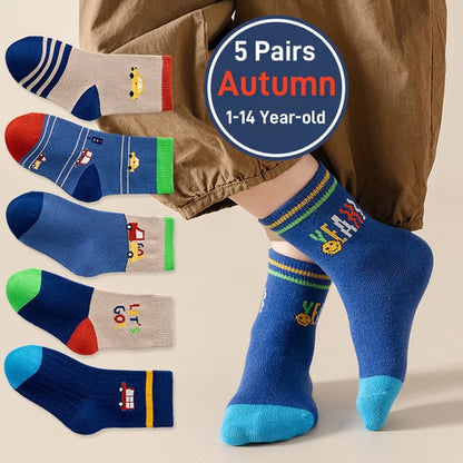 5 Paare Kinder Socken für Jungs - Meloni2