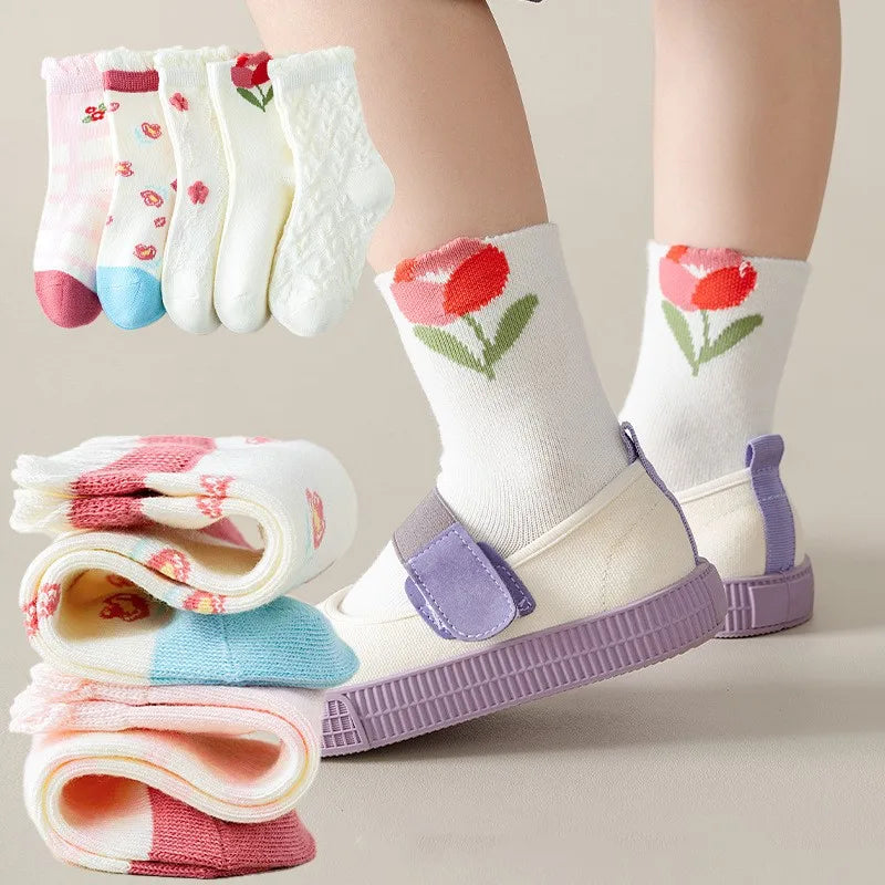 5 Paar Mädchen Socken - Meloni2