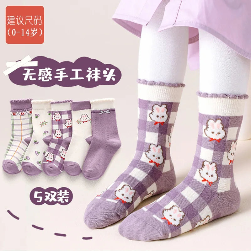 5 Paar Mädchen Socken - Meloni2