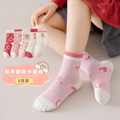 5 Paar Mädchen Socken - Meloni2