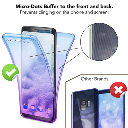 NALIA 360 Grad Hülle kompatibel mit Samsung Galaxy S9, Full Cover vorne & hinten Rundum Doppel-Schutz, Dünnes Ganzkörper Case Silikon Etui, Transparenter Displayschutz & Rückseite