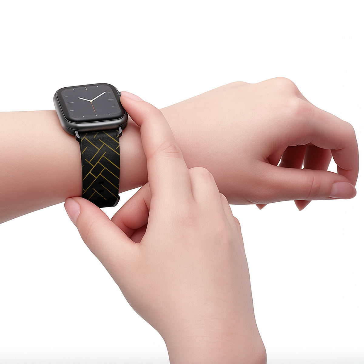Noir - Apple Watch Armband 44-49mm & 42 (Serie 1-3) NALIA Berlin