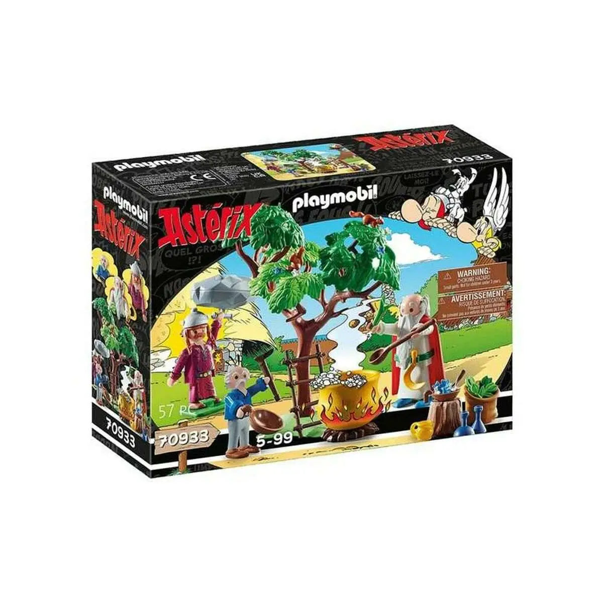 Playmobil astérix spielset mit 57 bunten plastikfiguren und zubehör in lebhafter outdoor szene