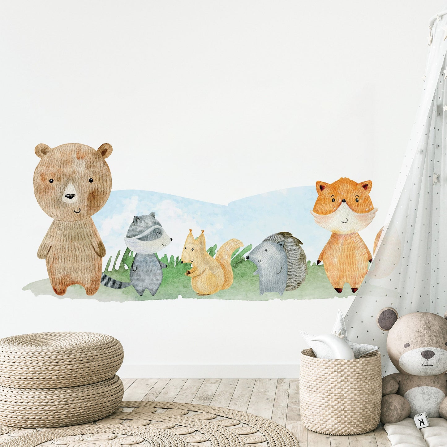 Wandtattoo Kinderzimmer Waldtiere Design